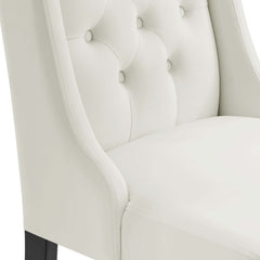 Baronet White Performance Velvet Dining Chairs (Set of 2) - Ornate Home