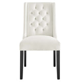Baronet White Performance Velvet Dining Chairs (Set of 2) - Ornate Home