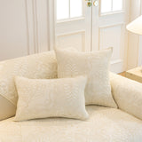 Baroque Floral Quilted Cotton Sofa Cover, Non-Slip Washable Couch Protector - Ornate Home