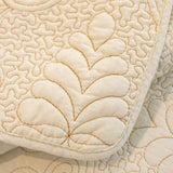 Baroque Floral Quilted Cotton Sofa Cover, Non-Slip Washable Couch Protector - Ornate Home