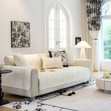 Baroque Floral Quilted Cotton Sofa Cover, Non-Slip Washable Couch Protector - Ornate Home