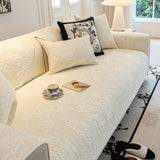 Baroque Floral Quilted Cotton Sofa Cover, Non-Slip Washable Couch Protector - Ornate Home