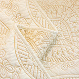 Baroque Sofa Cover – Quilted Cotton, Non-Slip, Washable with Ornate Embroidery - Ornate Home