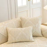 Baroque Sofa Cover – Quilted Cotton, Non-Slip, Washable with Ornate Embroidery - Ornate Home