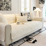 Baroque Sofa Cover – Quilted Cotton, Non-Slip, Washable with Ornate Embroidery - Ornate Home