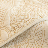 Baroque Sofa Cover – Quilted Cotton, Non-Slip, Washable with Ornate Embroidery - Ornate Home