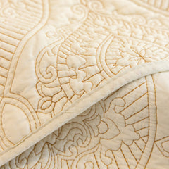 Baroque Sofa Cover – Quilted Cotton, Non-Slip, Washable with Ornate Embroidery - Ornate Home