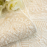 Baroque Sofa Cover – Quilted Cotton, Non-Slip, Washable with Ornate Embroidery - Ornate Home