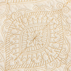 Baroque Sofa Cover – Quilted Cotton, Non-Slip, Washable with Ornate Embroidery - Ornate Home