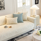 Baroque Sofa Cover – Quilted Cotton, Non-Slip, Washable with Ornate Embroidery - Ornate Home
