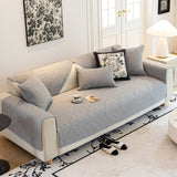 Baroque Sofa Cover – Quilted Cotton, Non-Slip, Washable with Ornate Embroidery - Ornate Home