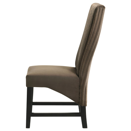Barrand Chocolate Side Chair (Set of 2) - Ornate Home