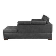 Barre Gray 2-Piece Sectional with Pull-Out Bed And Right Chaise - Ornate Home