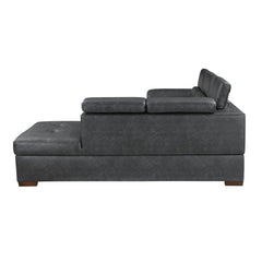 Barre Gray 2-Piece Sectional with Pull-Out Bed And Right Chaise - Ornate Home