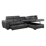 Barre Gray 2-Piece Sectional with Pull-Out Bed And Right Chaise - Ornate Home
