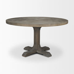 Barrett Brown Pedestal Dining Table - Ornate Home