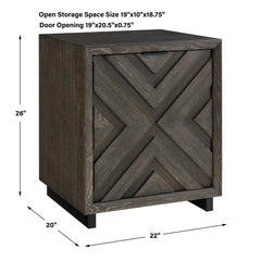 Barrett Dark Charcoal Oak Cabinet - Ornate Home