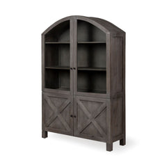 Barrett Gray Solid Wood Display Cabinet