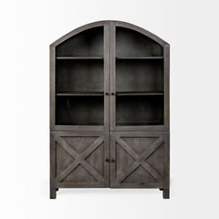 Barrett Gray Solid Wood Display Cabinet
