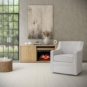 Barrett Grey Swivel Accent Chair - Ornate Home