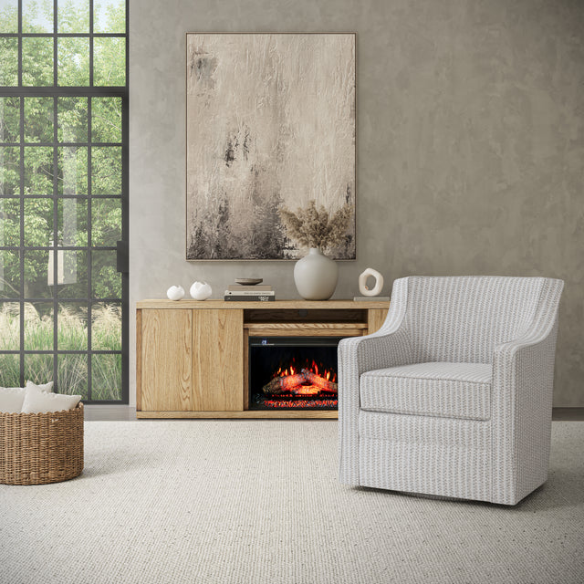 Barrett Grey Swivel Accent Chair - Ornate Home