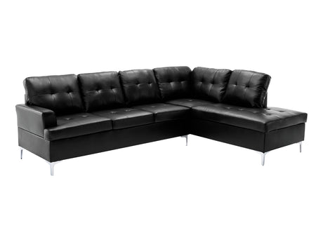 Barrington Black 2-Piece Sectional Right Chaise - Ornate Home