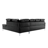 Barrington Black 2-Piece Sectional Right Chaise - Ornate Home