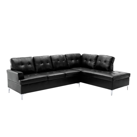 Barrington Black 2-Piece Sectional Right Chaise - Ornate Home