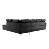 Barrington Black 2-Piece Sectional Right Chaise - Ornate Home