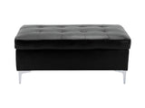 Barrington Black Ottoman - Ornate Home