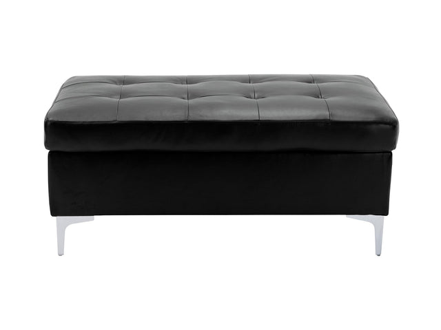 Barrington Black Ottoman - Ornate Home