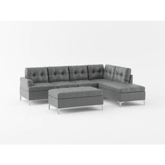 Barrington Black Ottoman - Ornate Home