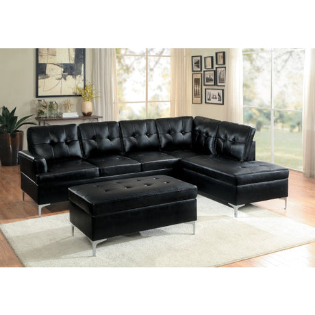 Barrington Black Ottoman - Ornate Home