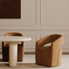 Barrow Amber Glow Rolling Dining Chair - Ornate Home