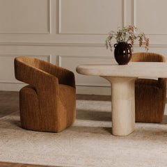 Barrow Amber Glow Rolling Dining Chair - Ornate Home
