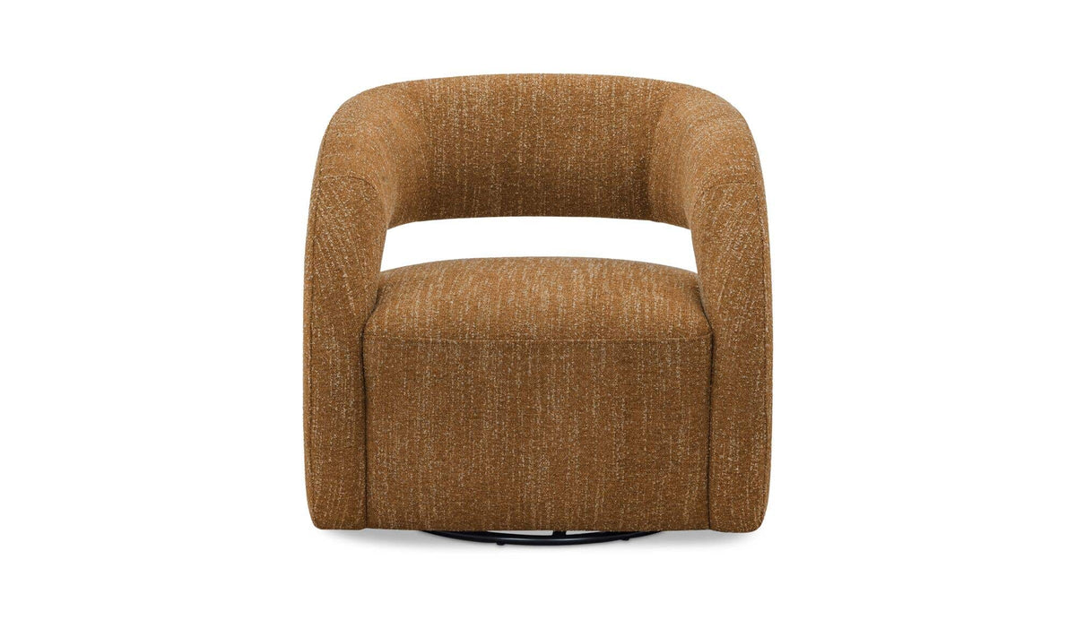 Barrow Amber Glow Swivel Accent Chair - Ornate Home