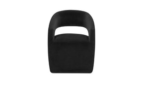 Barrow Black Rolling Dining Chair - Ornate Home