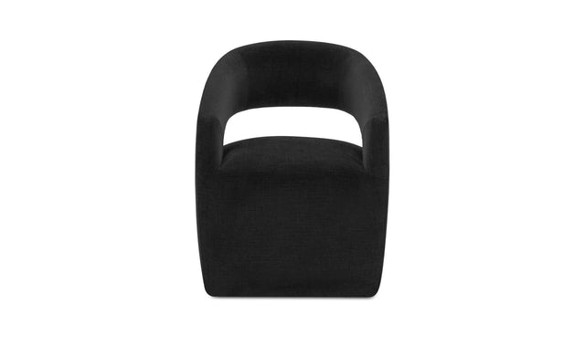 Barrow Black Rolling Dining Chair - Ornate Home