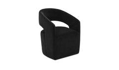 Barrow Black Rolling Dining Chair - Ornate Home