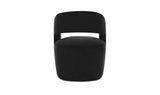 Barrow Black Rolling Dining Chair - Ornate Home