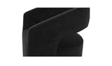 Barrow Black Rolling Dining Chair - Ornate Home