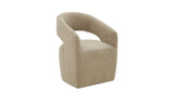 Barrow Jute Rolling Dining Chair - Ornate Home