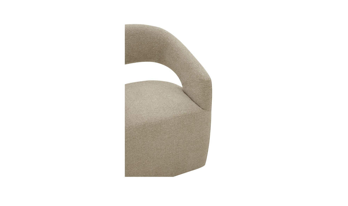 Barrow Jute Rolling Dining Chair - Ornate Home