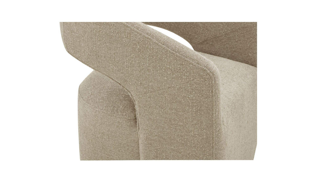 Barrow Jute Rolling Dining Chair - Ornate Home