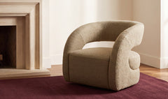 Barrow Jute Swivel Accent Chair - Ornate Home
