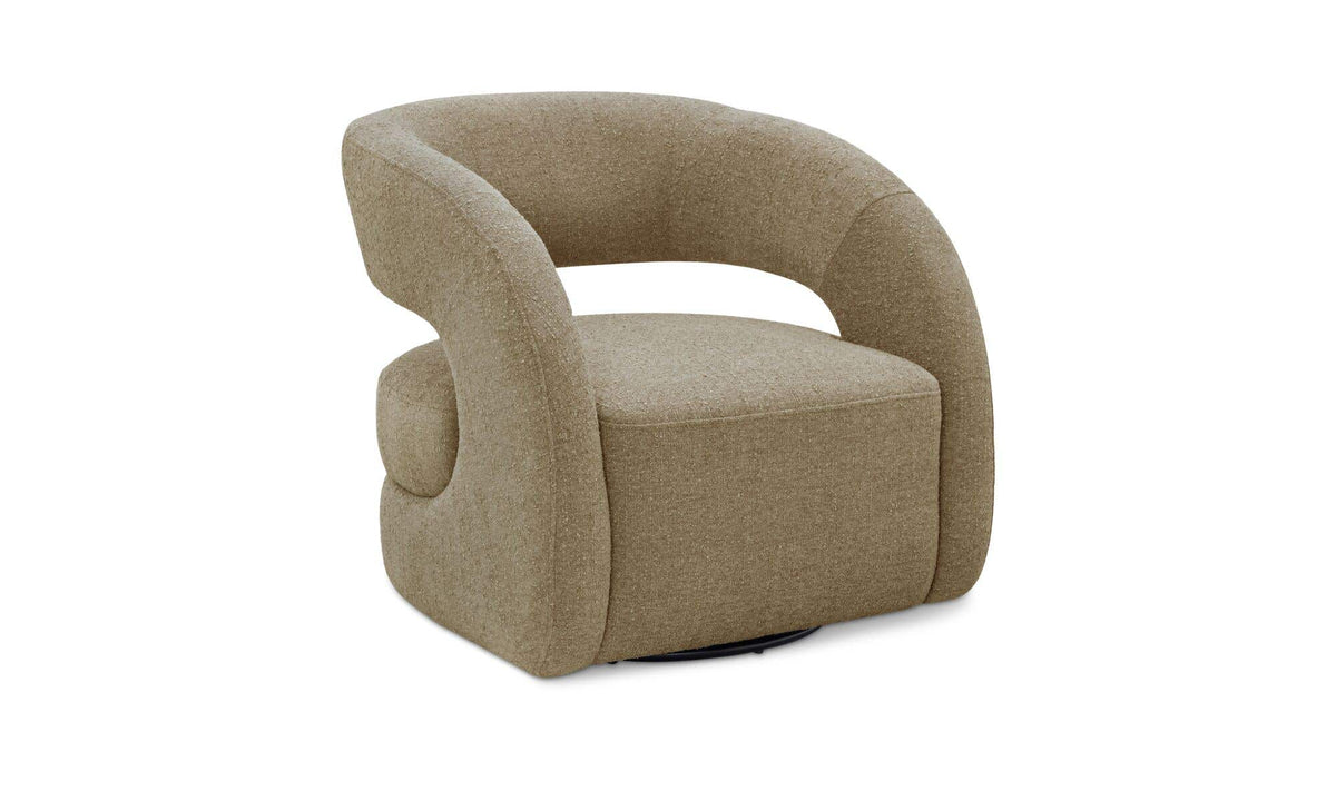 Barrow Jute Swivel Accent Chair - Ornate Home