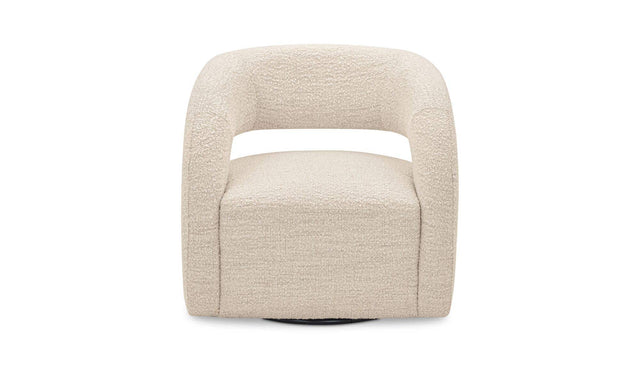 Barrow White Mist Swivel Accent Chair - Ornate Home