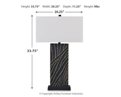 Bartlen Black/Gold 2-Piece Lamp Set - Ornate Home