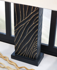Bartlen Black/Gold 2-Piece Lamp Set - Ornate Home