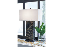 Bartlen Black/Gold Finish Table Lamp - Ornate Home